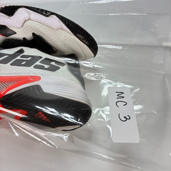 Adidas Barricade White Black Lace Up Tennis Shoes Sneakers GW2964 Men's Size 7 - Picture 10 of 10